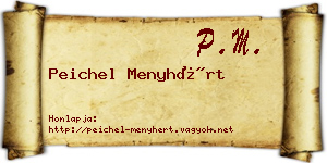 Peichel Menyhért névjegykártya